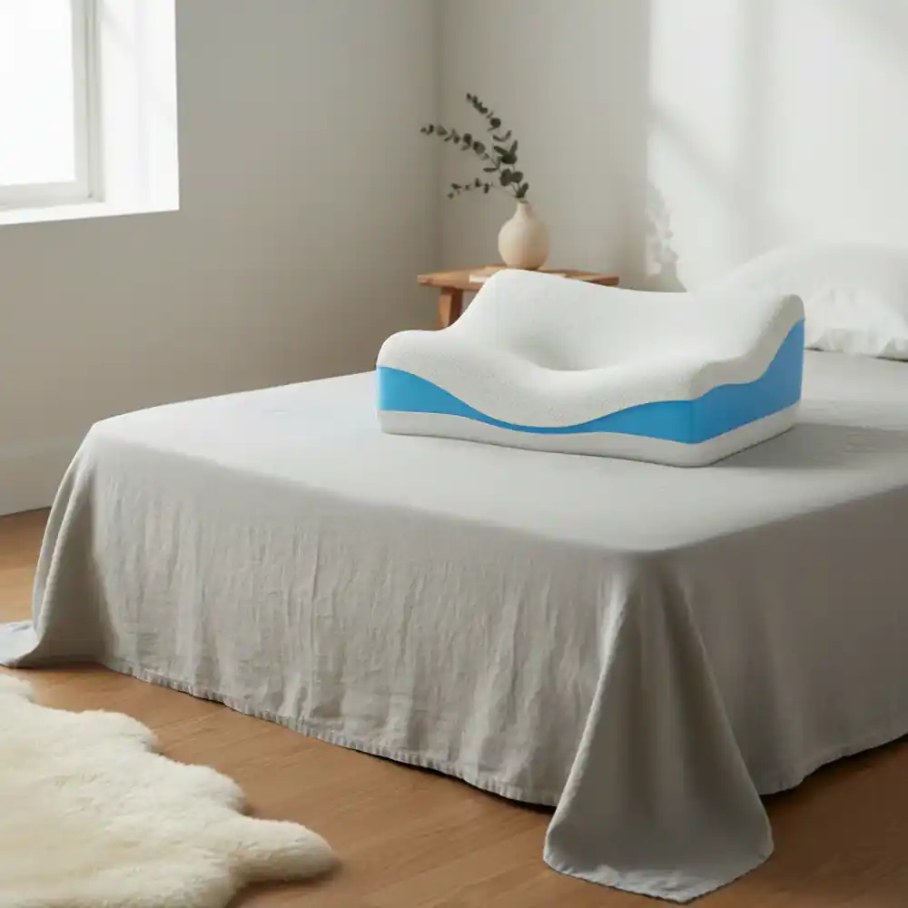 Cooling gel orthopedic pillow